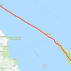 Trasa rowerowa EuroVelo Polska wzdłuż Półwyspu Helskiego, od Władysławowa po Hel.