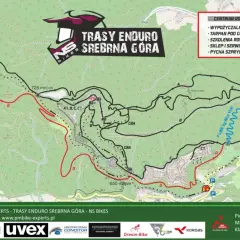 Mapa tras enduro w Srebrnej Górze. Odkryj **Beskidy rowerem** i wybierz swoją ścieżkę: od łatwych po wymagające.